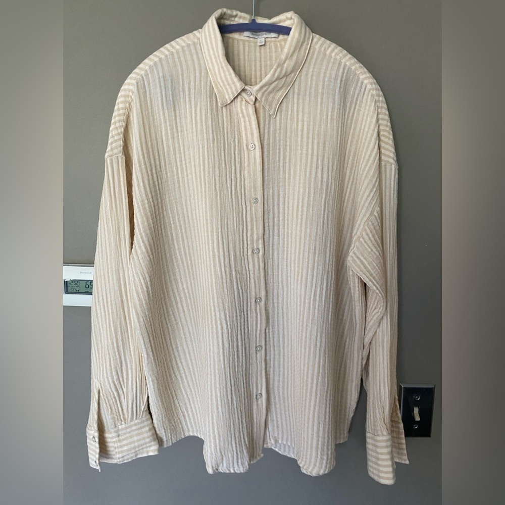 FAVORITE DAUGHTER Matching Set Ex Boyfriend Shirt & The Beach Walk Pant Size L - Picture 13 of 16